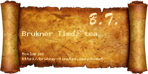 Brukner Timótea névjegykártya